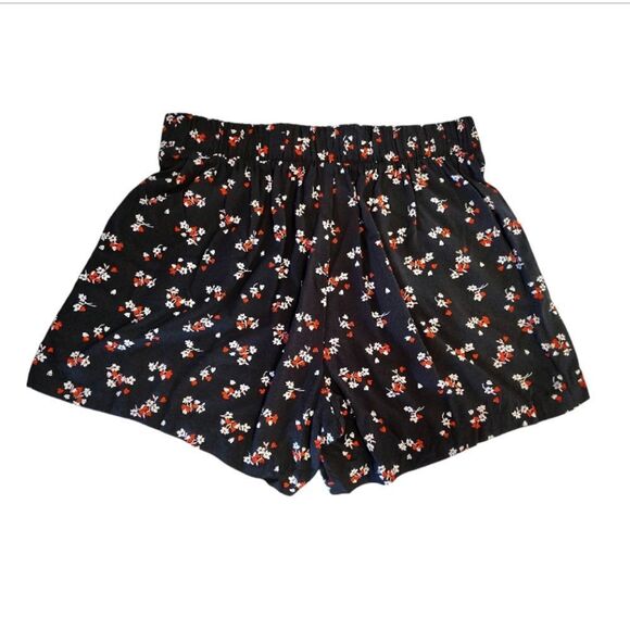 Torrid Black Red Hearts Floral Print Pull On High Rise Shorts Size 10 - Picture 10 of 16